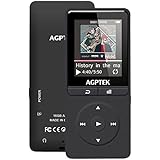 AGPTEK 16GB MP3 Player with FM Radio/Voice Recorder, 80 Hours Playback and Expandable Up to 64GB, A20BS (Black)