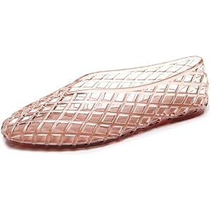 TMSNGLSMI Jelly Ballet Flats For Women Orthopedics Breathable Mesh Comfort Slip On Round Toe Hollow Out Flat Sandals - Perfec