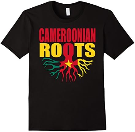 Men's Teecastle Cameroonian Roots Cameroon Flag Pride Gift T-Shirt 2XL Black