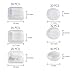 PROMENE Clear Rubber Feet Transparent Adhesive Bumper Pads, Round, Hemispherical, Trapezoid Shape, 192 Pieces