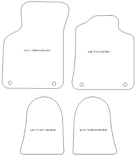 Nottingham Car Mats SAPPHIRE-GREY-ID52-PUSH&amp;CLICK Tailored Car Floor Mats Standard