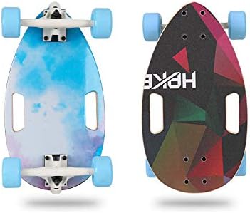 Magic ape Easy To Carry Mini Egg Skateboard, Widened Cruiser Skateboard, 19-Inch Small Skateboard for Adults And Children, ABEC-9 Bearing