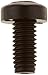 Nylon 6/6 Pan Head Machine Screw, Black, #1 Phillips Drive, M3-0.5 Thread Size, 6 mm Length, Fully Threaded, USA Made (Pack of 100)