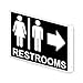 ComplianceSigns.com Restrooms Wall Sign, Projection-Mount 9x7 inch Black Aluminum for Public Bathrooms