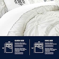 Chic Home White Bed in a Bag Comforter Set, Queen