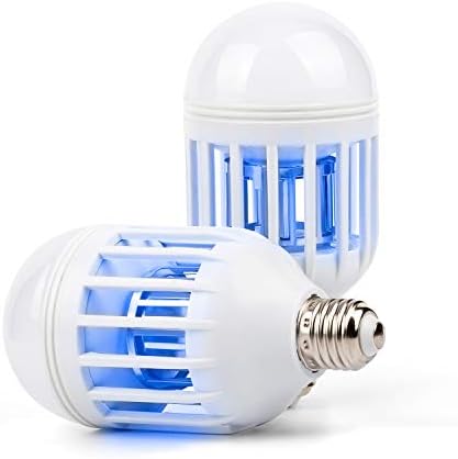 Avriaid Bug Zapper, 110V Mosquito Killer Light Bulb, Universal E26/E27 Light Bulb Socket, Electronic Insect Killer Lamp for Indoor Outdoor Garden Patio Backyard (2 Pack)