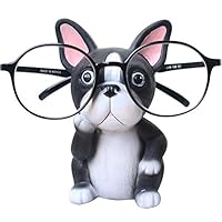 MetaView Puppy Dog Shape Eyeglass Holder Retainer,Sunglass Holder Spectacle Holder Eyeglass Display Stand Office Home Decoration Gift (Bulldog)