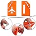2PCS Y.A. LOTUS Silicone Luggage Tags with Name ID Card and Stainless Steel Loop, Premium Flexible Travel ID Bag Tag helps Quickly Spot Luggage Suitcase, for women, men - Orange