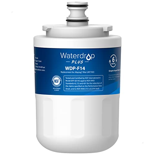 Waterdrop Plus UKF7003 Refrigerator Water Filter, Replacement for