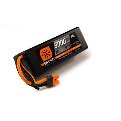 Spektrum Smart LiPo Battery Pack: 5000mAh 3S 11.1V 30C with IC3 Connector (EC3 Compatible), Hard Case