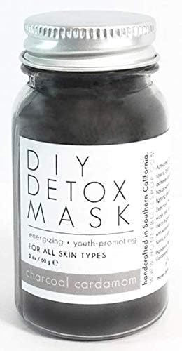 Honey Belle Detox Mask for Face | DIY Detox Clay Mask | Natural Face Masks Skincare for Women - For All Skin Types, Oily, Acne Prone, Blackheads, Dry, Sensitive Skin (Charcoal Cardamom)