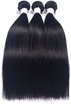 DFX Hair 3A 10"~30" Brazilian Virgin Hair Straight, Human Hair Weaves Bundles Wefts Extensions 3 Bundles (20 20 20)