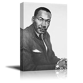 Portrait of Martin Luther King Jr - Canvas Art Wall Art - 12"x18"