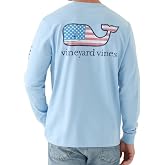 Vineyard Vines Boys' Flag Whale Long-Sleeve Pocket Tee