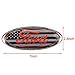 Cardiytools Front Tailgate Emblem,3D Oval 7 Inch Adhesive Black Decal Badge Nameplate for Ford Escape Excursion Expedition Freestyle F-150 F-250 F350 (American Flag B)