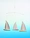 Flensted Mobiles Dinghy Regatta/3 Hanging Mobile - 15 Inches Beech Wood