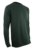 Polarmax Men's Double Base Layer Long Sleeve Crew Tee (Forst Green, Medium)