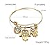 VNOX 18K Gold Plated Stainless Steel Hamsa Hand Charm Bangle Bracelet
