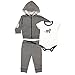 Yoga Sprout Baby-Boys 3 Piece Hoodie Bodysuit and Pant Set, Lion, 3-6 Months