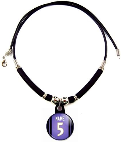SpotlightJewels Baltimore Football Jersey Necklace Personalized with Your Name and Number