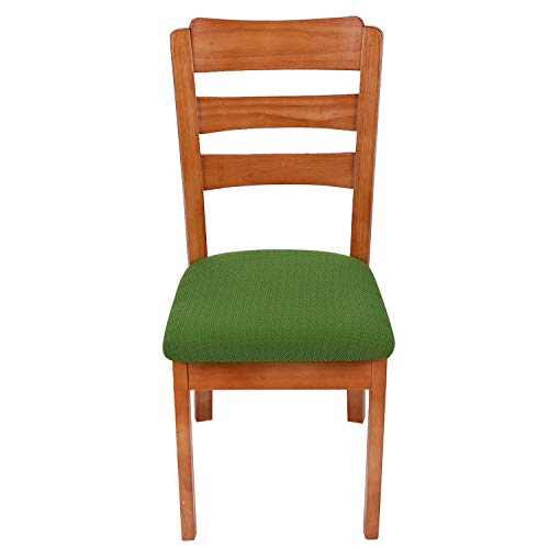image for smiry Stretch Spandex Jacquard Dining Room Chair Seat Covers, Removabl
