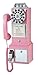 Crosley CR56-PI 1950's Payphone with Push Button Technology, Pink