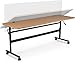 MooreCo Essentials Flipper Training Table 60x24 Teak Top Black Base
