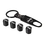 BENZEE 4pcs VB21 Black Car Wheel Tire Valve Caps Stem Air for Jeep