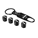 BENZEE 4pcs VB21 Black Car Wheel Tire Valve Caps Stem Air for Jeep