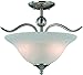 Hardware House H10-4289 Dover Semi Flush Mount Ceiling Light, Satin Nickel primary