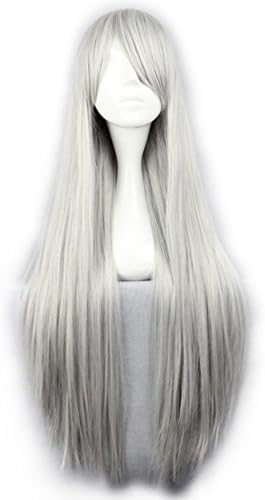 Long Straight Grey 80cm 31'' Style Lovely Women Girls Anime Cosplay Hair Wig+ Wig Cap by CosplayMIX