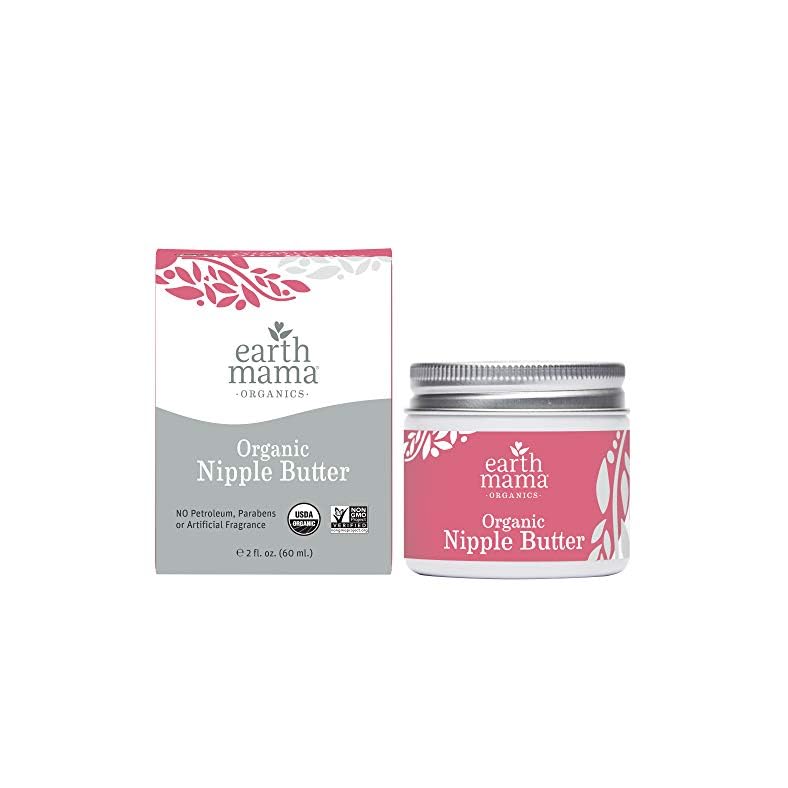 Organic Nipple Butter Breastfeeding Cream by Earth Mama | Lanolin-free, Postpartum Essentials Safe for Nursing, Non-GMO…