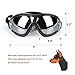 NAMSAN Dog Goggles Medium to Large Breed, Anti-UV Sunglasses for Dogs Large Breeds, Windproof Driving Dog Eye Protection, Doggy Glasses with Elastic Straps, Adjustable, Black