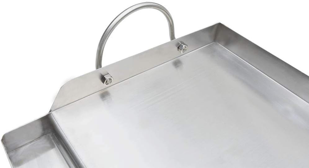 Onlyfire Stainless Steel Rectangle Griddle Plancha for Most BBQ Gas Grills and Charcoal Grills(58.4x40.6cm) - Image 5