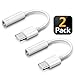 Google Pixel 2 Dongle Headphone Jack Adapter Type C to 3.5mm, [2-Pack] Aux Converter w/Realtek DAC Hi-res Chipset for Google Pixel 2/Pad Pro 11