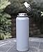 MIRA 22 Oz Stainless Steel Vacuum Insulated Wide Mouth Water Bottle with 2 Caps | Thermos Keeps Cold for 24 hours, Hot for 12 hours | Double Walled Powder Coated Travel Flask | Gray