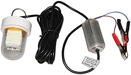12V-24V 60W Underwater Bait Fishing LED Light Submersible Night Fishing Lamp, White Color