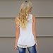 OVERMAL Women Summer Vest Top Sleeveless Blouse Casual Tank Tops Shirt Lace (XL, White)