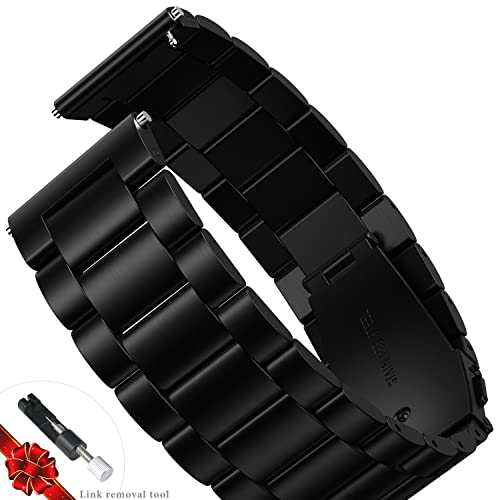 YABZOZ Band Compatible with Amazfit GTR 2 / GTR 2e / Stratos 3 / GTR 47mm / GTR 3 / GTR3 Pro Metall 22mm Strap