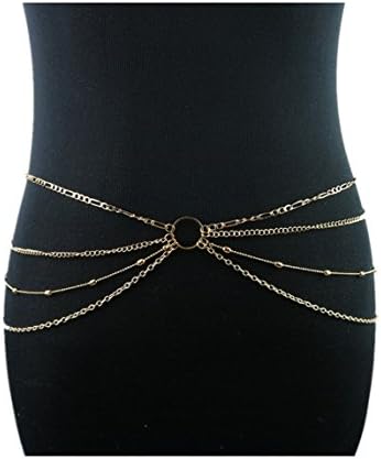 Hot Sexy Waist Belt Belly Unibody Body Chain Gold Silver (A:awaist chain)