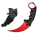 F-FORCE Stainless Steel Tactical Karambit Hawkbill Knife with Sheath and Cord (red)