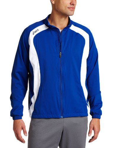 ASICS Men's Caldera Warm-Up Jacket, Royal/White, Small at Amazon