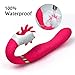 G spot Vibrator-Feelingirl Waterproof Tongue Dildo Vibrators Vagina Clitoris Stimulation with 12 Vibration Modes Dual Motor Anal Sex Toys for Women Rechargeable