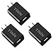 3-Pack Quick Charge 3.0 USB Wall Charger Adapter,18W Charging Block Fast Charger for Samsung Apple iPhone Ipad Google LG HTC and More(Quick Charge 2.0 Compatible) Qualcomm Certified USB Charger TININ primary