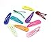 yueton 10 Pairs Colorful Assorted Color Glossy Snap Prong Clips Bendy Hair Barrettes for Ladies Hair Bows hair accessories Hair Clips for women