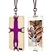 TOOVREN Silicone Case Phone Holder Adjustable Cover with Detachable Lanyard Strap Purple