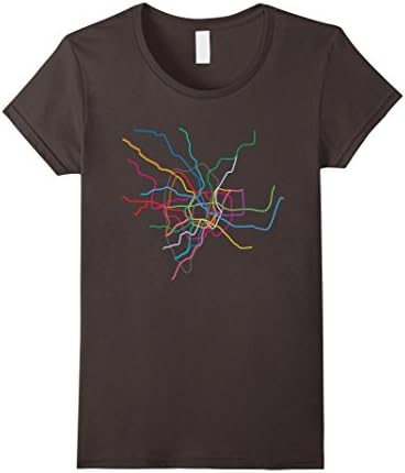 Women's Tokyo Subway Lines Map T-Shirt Large Asphalt