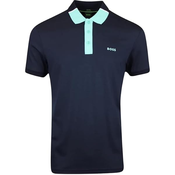 Hugo Boss Men's Paddy 2 NCSA Navy Blue Short Sleeve Cotton Polo T