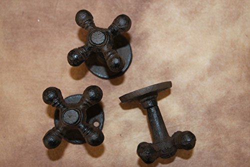 Southern Metal Farmhouse Kitchen Cabinet Knobs Pulls Cast Iron Faucet Handle (4 Pieces) H-89