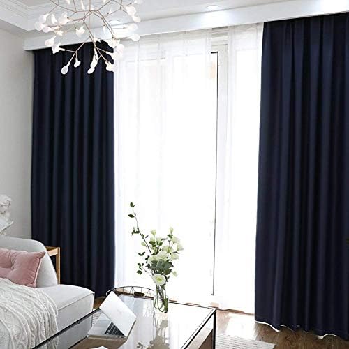 Blackout Curtains Drape Simple modern Bedroom Balcony Living room Sunscreen Visor Soundproof Readymade curtain Set of 1 panels-B 270x200cm(106x79inch) (Color : E, Size : 250x270cm(98x106inch))